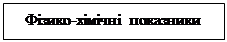 Подпись: Фізико-хімічні показники
