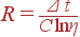 R = \frac{\Delta t}{C\ln\eta}