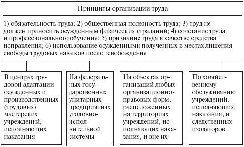 Принципы и основные формы организации труда осужденных к лишению свободы